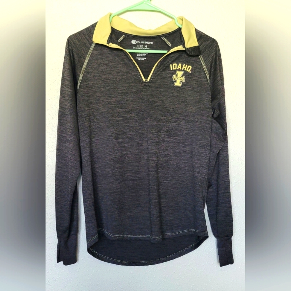 UNIVERSITY OF IDAHO quarter zip logo jacket by Colosseum size medium